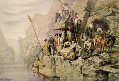 石の採石場、1833 作： H. Kretzschmer